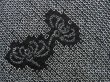 Photo4: 4113T12z560 Vintage Japanese Kimono Silk SHIBORI HAORI Flower Black (4)