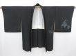 Photo6: 4114T02z580 Vintage Japanese Kimono Silk HAORI Bird Black (6)