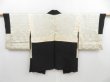 Photo6: 4114T05z550 Vintage Japanese Kimono Silk HAORI Chrysanthemum Black (6)