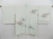 Photo1: 4114T06z600 Vintage Japanese Kimono Silk HAORI Peony Soft green (1)