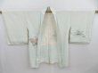 Photo6: 4114T06z600 Vintage Japanese Kimono Silk HAORI Peony Soft green (6)