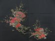 Photo3: 4115T05z570 Vintage Japanese Kimono Silk HAORI Folding fan Black (3)