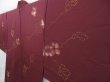 Photo2: 4115T11z530 Vintage Japanese Kimono Silk HAORI Leaf Dark grape (2)