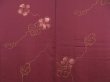 Photo3: 4115T11z530 Vintage Japanese Kimono Silk HAORI Leaf Dark grape (3)