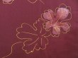 Photo4: 4115T11z530 Vintage Japanese Kimono Silk HAORI Leaf Dark grape (4)