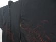 Photo2: 4117T02z550 Vintage Japanese Kimono Silk HAORI Wave Black (2)