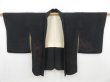 Photo7: 4117T02z550 Vintage Japanese Kimono Silk HAORI Wave Black (7)