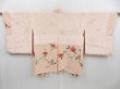 Photo7: 4117T03z560 Vintage Japanese Kimono Silk HAORI Flower Light peach (7)