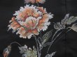 Photo4: 4117T05z540 Vintage Japanese Kimono Silk HAORI Flower Black (4)