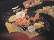 Photo4: 4117T13z570 Vintage Japanese Kimono Silk HAORI Jigami Black (4)