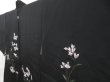 Photo2: 4118T02z540 Vintage Japanese Kimono Silk HAORI Embroidery Black (2)