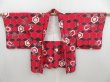 Photo5: 4118T09z570 Vintage Japanese Kimono Silk HAORI Kikko Red-Pink (5)