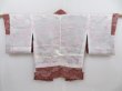 Photo6: 4118T12z400 Vintage Japanese Kimono Silk SHIBORI HAORI Seigaiha Brown (6)