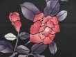 Photo4: 4118T13z640 Vintage Japanese Kimono Silk HAORI Rose Black (4)