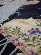 Photo4: 2i02z70  Japanese Kimono Silk  FABRIC Letter box Dark navy 47.2x14.2 (4)