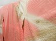 Photo2: 4120T06z1050 Vintage Japanese Kimono Silk FURISODE Peacock Coral pink (2)