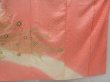 Photo7: 4120T06z1050 Vintage Japanese Kimono Silk FURISODE Peacock Coral pink (7)