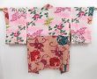 Photo2: 4120T08z630 Vintage Japanese Kimono Silk HAORI Plum blossom Peach (2)