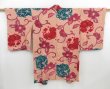 Photo3: 4120T08z630 Vintage Japanese Kimono Silk HAORI Plum blossom Peach (3)