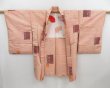 Photo6: 4120T10z530 Vintage Japanese Kimono Silk HAORI  Peach (6)