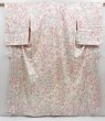 Photo1: 4120T12z930 Vintage Japanese Kimono Silk KOMON Plum tree Off-white (1)