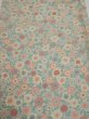 Photo1: 2i02z60  Japanese Kimono Silk  FABRIC Chrysanthemum Off-white 40.6x14.8 (1)