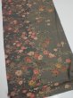 Photo2: 2i02z70  Japanese Kimono Silk  FABRIC Plum branch Green-Gray 54.3x14.6 (2)