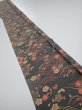 Photo1: 2i07z40  Japanese Kimono Silk  FABRIC Plum branch Green-Gray 58.3x7.3 (1)