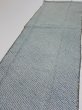 Photo3: 2Q03z90  Japanese Kimono Silk SHIBORI FABRIC  Dull blue 66.1x14.4 (3)