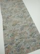 Photo2: 2Q05z90  Japanese Kimono Silk  FABRIC Heian noble Gray 63.0x15.0 (2)