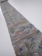 Photo1: 2Q09z60  Japanese Kimono Silk  FABRIC Heian noble Gray 79.5x7.5 (1)