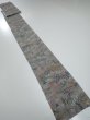 Photo5: 2Q09z60  Japanese Kimono Silk  FABRIC Heian noble Gray 79.5x7.5 (5)