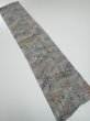 Photo5: 2Q10z30  Japanese Kimono Silk  FABRIC Heian noble Gray 33.1x7.5 (5)