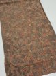 Photo2: 2Q01z70  Japanese Kimono Crepe Silk  FABRIC Plum tree Brown 42.5x14.0 (2)