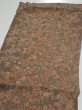 Photo3: 2Q01z70  Japanese Kimono Crepe Silk  FABRIC Plum tree Brown 42.5x14.0 (3)