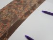 Photo6: 2Q07z50  Japanese Kimono Crepe Silk  FABRIC Plum tree Brown 59.8x6.9 (6)