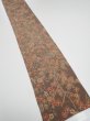 Photo2: 2Q08z50  Japanese Kimono Crepe Silk  FABRIC Plum tree Brown 59.1x6.9 (2)