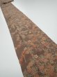 Photo1: 2Q09z60  Japanese Kimono Crepe Silk  FABRIC Plum tree Brown 80.3x6.9 (1)