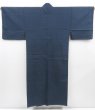 Photo2: 4124T02z890 Vintage Japanese Kimono Silk Men's   Dark navy (2)