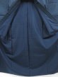 Photo4: 4124T02z890 Vintage Japanese Kimono Silk Men's   Dark navy (4)