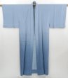 Photo7: 4124T07z460 Vintage Japanese Kimono Silk Men's JUBAN Shishi Steel blue (7)