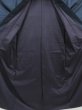 Photo7: 4124T09z840  Vintage Japanese Kimono Silk Men's  Oshima Dark navy (7)