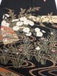 Photo1: 4C04z140  Japanese Kimono Silk  FABRIC Heian noble Black 61.0x18.7 (1)