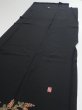 Photo4: 4C04z140  Japanese Kimono Silk  FABRIC Heian noble Black 61.0x18.7 (4)