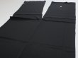 Photo6: 4C02z210  Japanese Kimono Silk  FABRIC Scenery Black 66.9x24.8 (6)