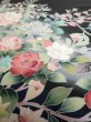 Photo3: 4K03z110  Japanese Kimono Silk  FABRIC  Black 68.5x14.4 (3)