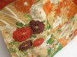 Photo3: 4129T01z1190 Vintage Japanese Kimono Silk FURISODE Chrysanthemum Dark orange (3)