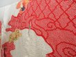 Photo2: 4129T03z990 Vintage Japanese Kimono Silk FURISODE Peony Red (2)