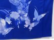 Photo7: 4129T06z1190  Japanese Kimono Silk FURISODE Butterfly Oriental blue (7)