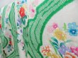 Photo2: 4129T09z1010 Vintage Japanese Kimono Silk FURISODE Flowers Green (2)